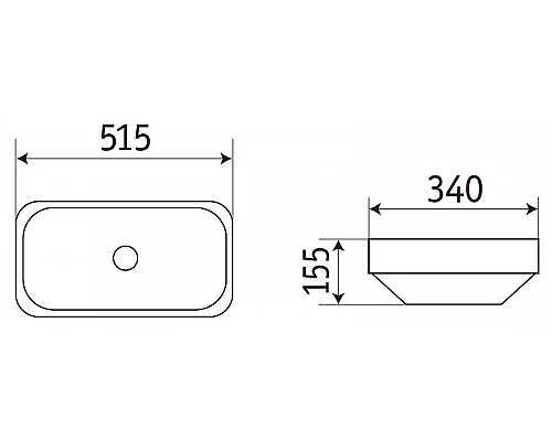 Заказать Раковина CeramaLux 50 E408D Белая глянцевая в магазине сантехники Santeh-Crystal.ru