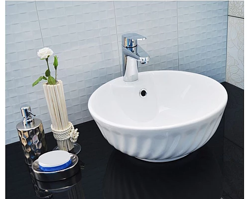 Купить Раковина-чаша CeramaLux 41 9074 Белая в магазине сантехники Santeh-Crystal.ru