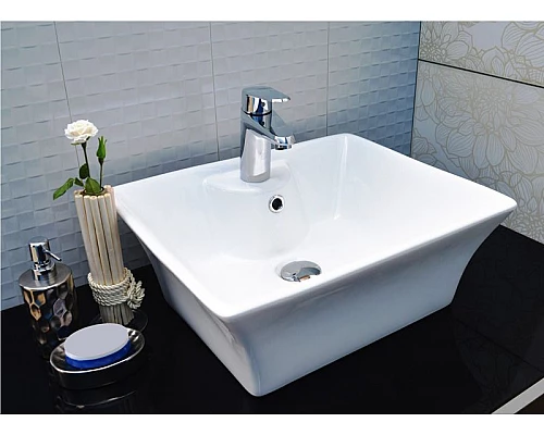 Приобрести Раковина-чаша CeramaLux 49 9108 Белая в магазине сантехники Santeh-Crystal.ru