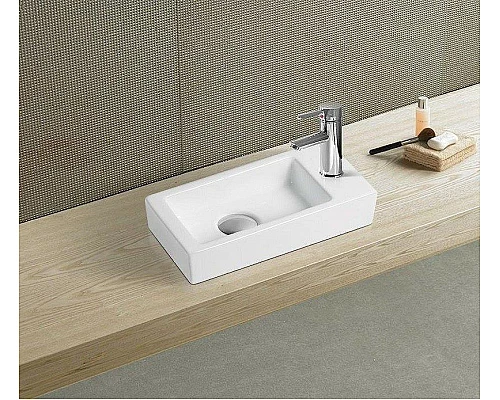 Приобрести Раковина CeramaLux 36 9272L Белая в магазине сантехники Santeh-Crystal.ru