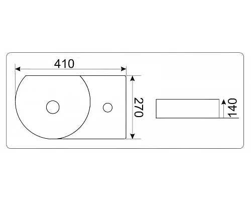 Приобрести Раковина CeramaLux 41 9273L L белая в магазине сантехники Santeh-Crystal.ru