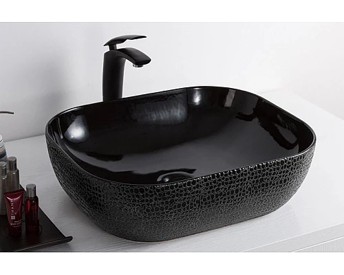 Приобрести Раковина-чаша CeramaLux 50 D1302H004 Черная в магазине сантехники Santeh-Crystal.ru