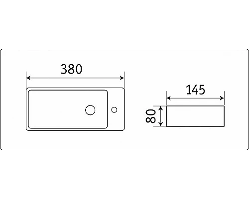 Купить Раковина CeramaLux 38 9048FL Белая в магазине сантехники Santeh-Crystal.ru