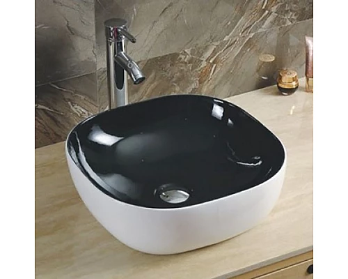 Заказать Раковина-чаша CeramaLux 43 360 Черная Белая в магазине сантехники Santeh-Crystal.ru