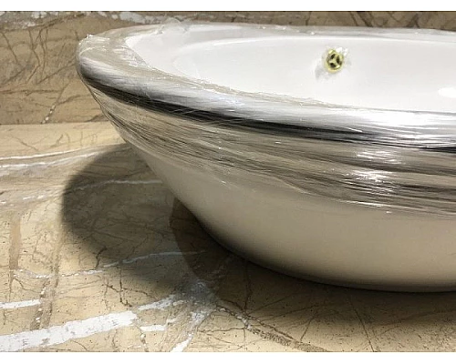 Приобрести Раковина-чаша CeramaLux Lux Classic 60 3573 Белая Хром в магазине сантехники Santeh-Crystal.ru