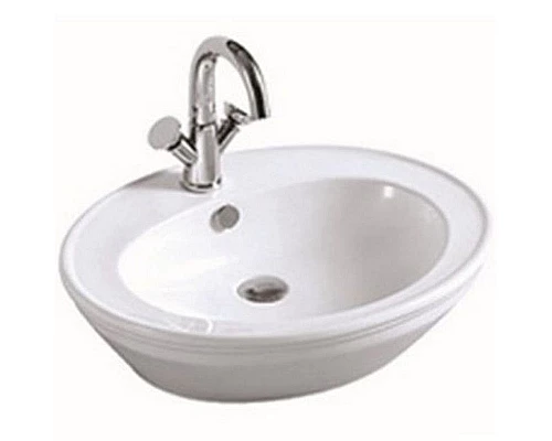 Приобрести Раковина-чаша CeramaLux Lux Classic 60 3573 Белая Хром в магазине сантехники Santeh-Crystal.ru