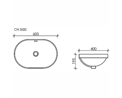 Приобрести Раковина Ceramica Nova Element 60 CN5020 Белая в магазине сантехники Santeh-Crystal.ru