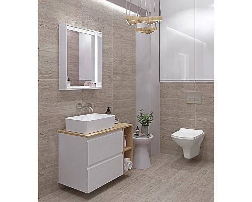 Купить Столешница под раковину Cersanit Moduo 80 SB-BL-MOD80 Дуб в магазине сантехники Santeh-Crystal.ru