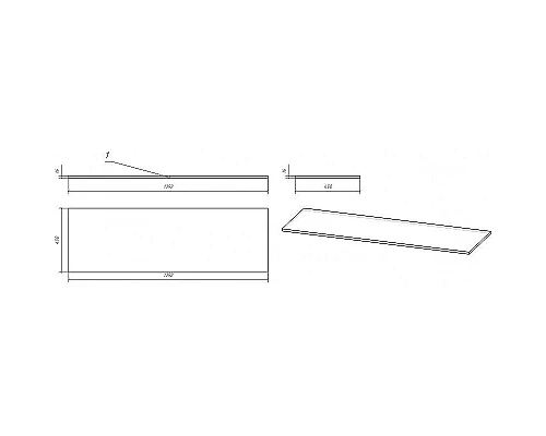 Приобрести Столешница под раковину Cersanit Moduo 140 SB-BL-MOD140 Дуб в магазине сантехники Santeh-Crystal.ru