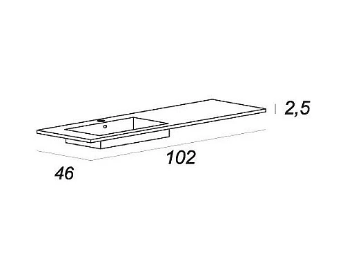 Заказать Раковина Cezares Avril 102 50165 Белая в магазине сантехники Santeh-Crystal.ru