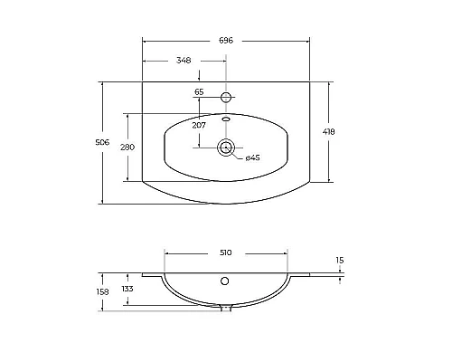 Заказать Раковина Cezares Vague 70 82410 Extra Bianco в магазине сантехники Santeh-Crystal.ru