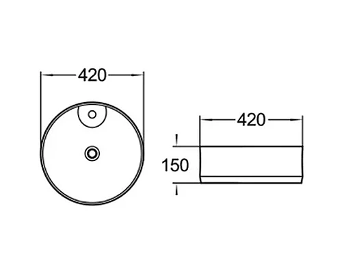 Приобрести Раковина-чаша Comforty 42 78200 00004143747 Белая в магазине сантехники Santeh-Crystal.ru