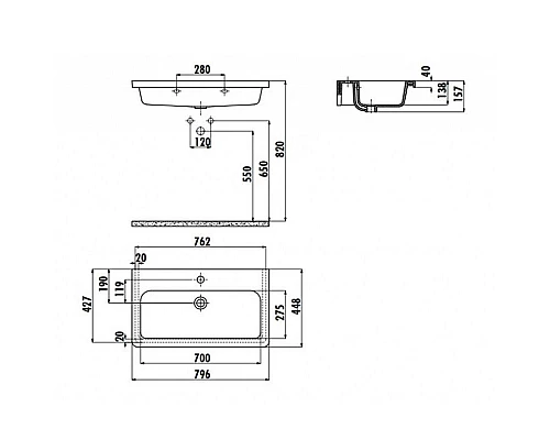 Заказать Раковина Creavit Ipek 80 IP080-00CB00E-0000 Белая в магазине сантехники Santeh-Crystal.ru