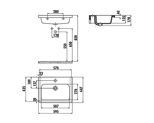 Заказать Раковина Creavit Ipek 60 IP060-00CB00E-0000 Белая в магазине сантехники Santeh-Crystal.ru