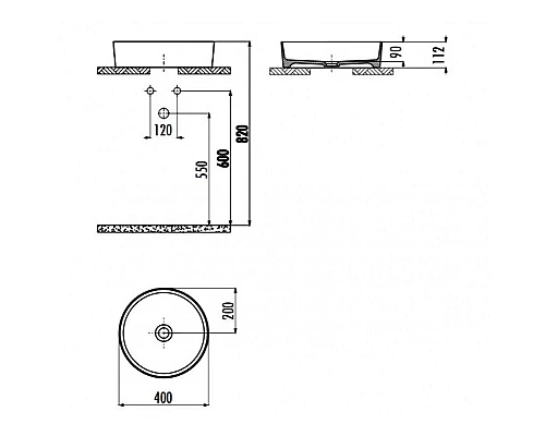 Заказать Раковина-чаша Creavit Loop 40 LP140-00CB00E-0000 Белая в магазине сантехники Santeh-Crystal.ru