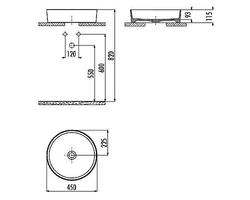 Заказать Раковина-чаша Creavit Loop 45 LP145-00CM00E-0000 Капучино в магазине сантехники Santeh-Crystal.ru