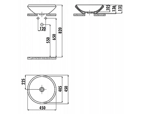 Заказать Раковина-чаша Creavit Minimal 45 MN045-00CB00E-0000 Белая в магазине сантехники Santeh-Crystal.ru