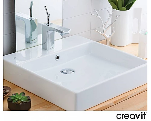 Заказать Раковина Creavit Next 50 NX255-00CB00E-0000 Белая в магазине сантехники Santeh-Crystal.ru