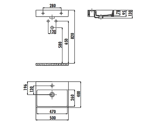 Купить Раковина Creavit Next 50 NX242-H.00000 Белая в магазине сантехники Santeh-Crystal.ru