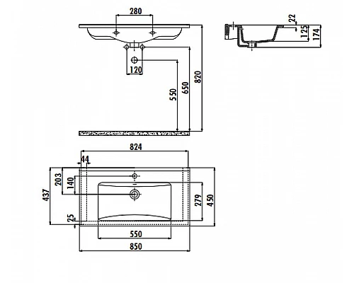 Купить Раковина Creavit Su 85 SU085-00CB00E-0000 Белая в магазине сантехники Santeh-Crystal.ru