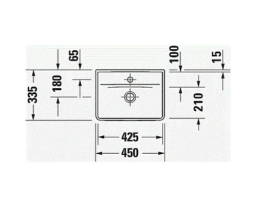 Приобрести Раковина Duravit D-Neo 45 0738450041 Белая в магазине сантехники Santeh-Crystal.ru
