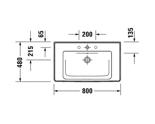 Заказать Раковина Duravit D-Neo 80 2367800000 Белая в магазине сантехники Santeh-Crystal.ru