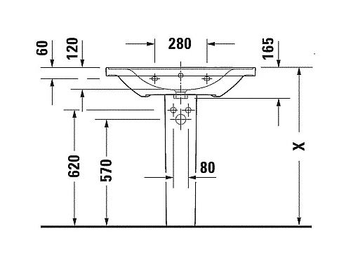 Заказать Раковина Duravit D-Neo 80 2367800000 Белая в магазине сантехники Santeh-Crystal.ru