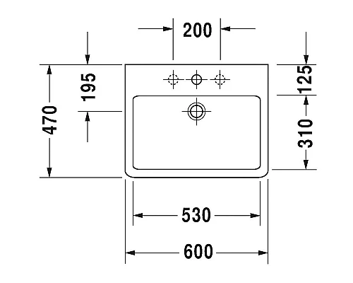 Заказать Раковина Duravit Vero 60 0454600000 Белая в магазине сантехники Santeh-Crystal.ru