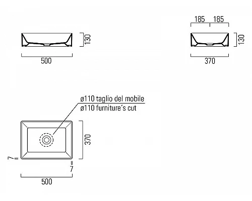 Купить Раковина-чаша GSI Kube X 50 942911 Белая в магазине сантехники Santeh-Crystal.ru