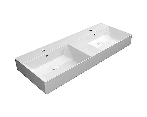 Заказать Раковина GSI Kube X 120 9425111 двойная Белая в магазине сантехники Santeh-Crystal.ru