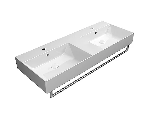 Заказать Раковина GSI Kube X 120 9425111 двойная Белая в магазине сантехники Santeh-Crystal.ru