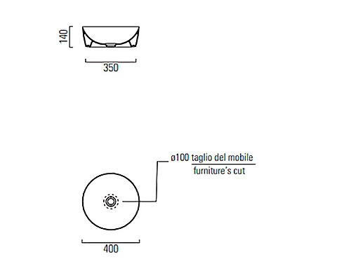 Купить Раковина-чаша GSI Nubes 40 903916 Bistro Opaco в магазине сантехники Santeh-Crystal.ru