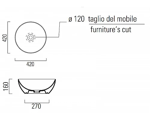 Приобрести Раковина-чаша GSI Pura 42 885111 Белая в магазине сантехники Santeh-Crystal.ru