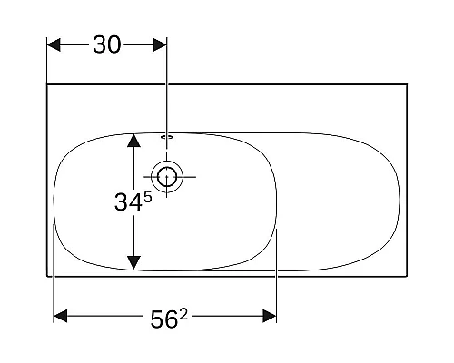 Купить Раковина Geberit Acanto 90 500.625.01.2 Белая в магазине сантехники Santeh-Crystal.ru