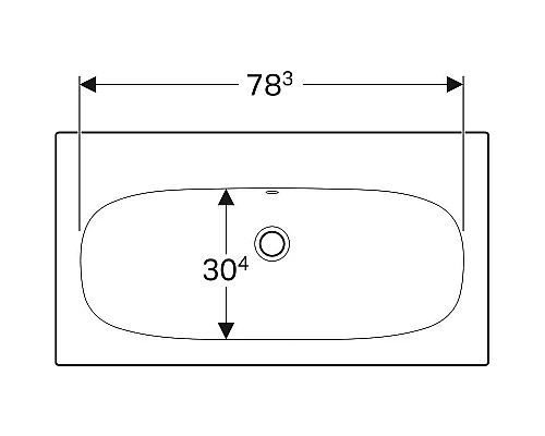 Приобрести Раковина Geberit Acanto 75 500.641.01.2 Белая в магазине сантехники Santeh-Crystal.ru