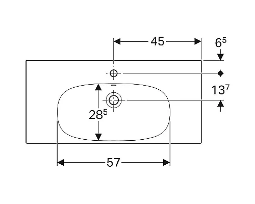 Заказать Раковина Geberit Acanto Compact 90 500.633.01.2 Белая в магазине сантехники Santeh-Crystal.ru