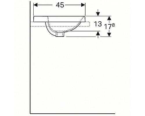 Заказать Раковина Geberit VariForm 55 500.720.01.2 Белая в магазине сантехники Santeh-Crystal.ru