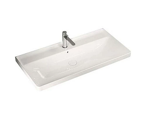 Приобрести Раковина Hatria Canalgrande 100 Y1EL Белая в магазине сантехники Santeh-Crystal.ru