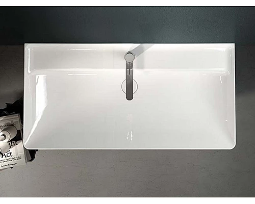 Приобрести Раковина Hatria Canalgrande 100 Y1EL Белая в магазине сантехники Santeh-Crystal.ru