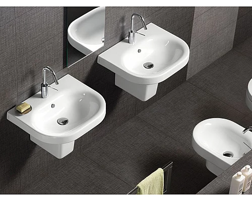 Приобрести Раковина Hatria Daytime 45 YXBM Белая в магазине сантехники Santeh-Crystal.ru