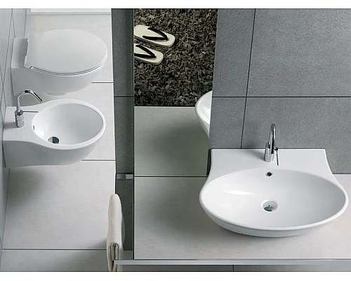 Купить Раковина Hatria Nido 68 YXEP Белая в магазине сантехники Santeh-Crystal.ru