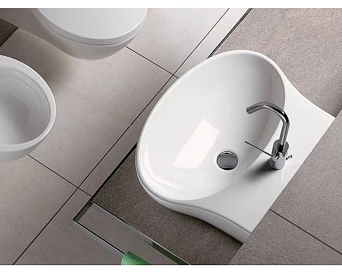 Купить Раковина Hatria Nido 56 Y0TT01 Белая в магазине сантехники Santeh-Crystal.ru