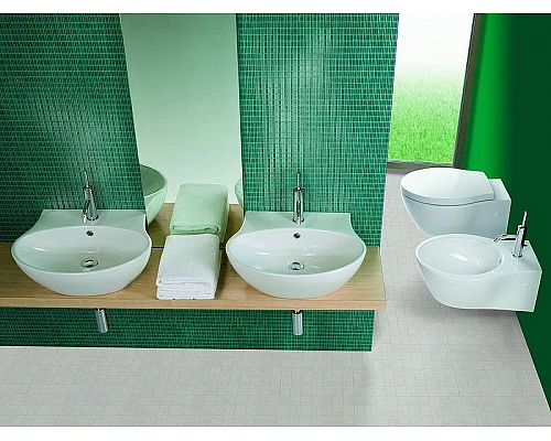 Приобрести Раковина Hatria Nido 62 Y0R401 Белая в магазине сантехники Santeh-Crystal.ru