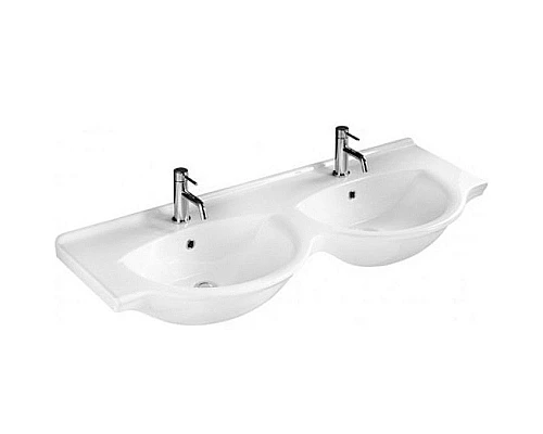 Купить Раковина Hatria Sophie 125 Y0Q501 двойная Белая в магазине сантехники Santeh-Crystal.ru