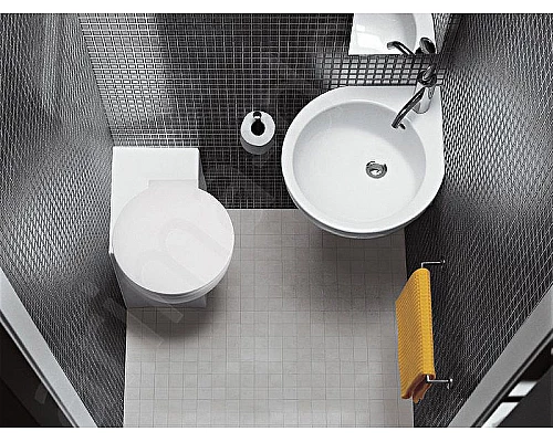 Заказать Раковина Hatria You and Me 46 L Y0H601 угловая Белая в магазине сантехники Santeh-Crystal.ru