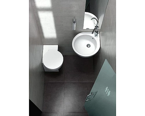 Заказать Раковина Hatria You and Me 46 L Y0H601 угловая Белая в магазине сантехники Santeh-Crystal.ru