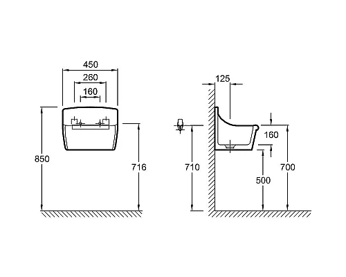 Приобрести Хозяйственная раковина Jacob Delafon Norma 45 E1899-00 Белая в магазине сантехники Santeh-Crystal.ru