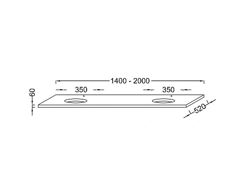 Приобрести Столешница Jacob Delafon Parallel 180 Квебекский дуб в магазине сантехники Santeh-Crystal.ru