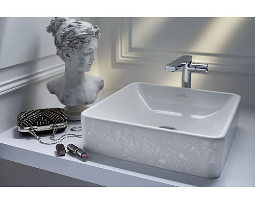 Заказать Раковина-чаша Jacob Delafon Vox Signature 40 EVG102-PT5 карта Парижа в магазине сантехники Santeh-Crystal.ru