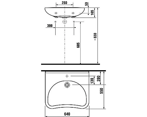 Купить Раковина Jika Mio 64 8.1371.4.000.104.9 Белая в магазине сантехники Santeh-Crystal.ru